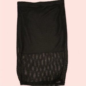 New  Black Fishnet Skirt